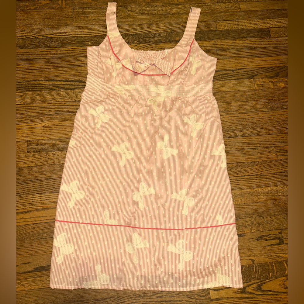 Eloise vintage y2k girly seersucker butterfly bow dress